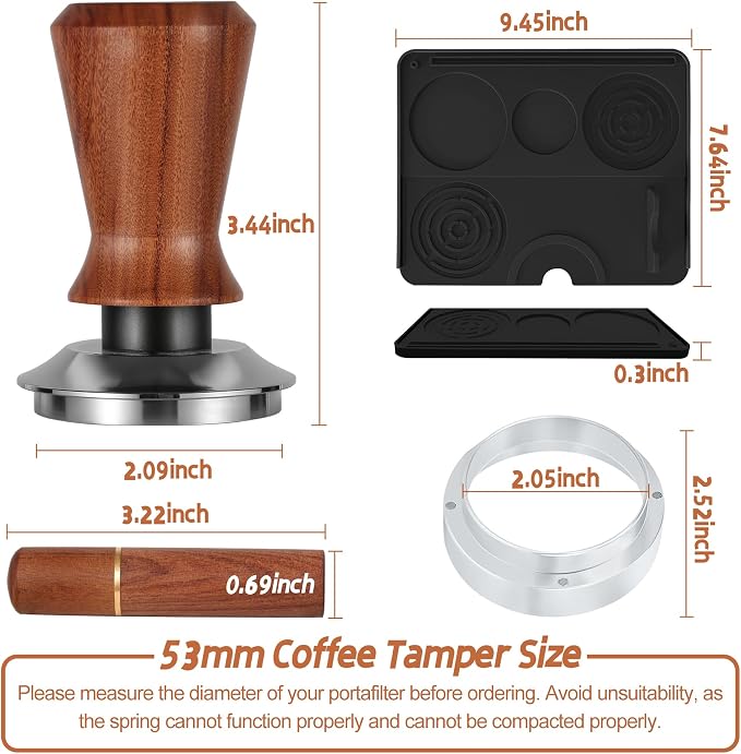 53mm Espresso Accessories Kit Spring Loaded Calibrated Espresso Tamper Espresso - Image 3