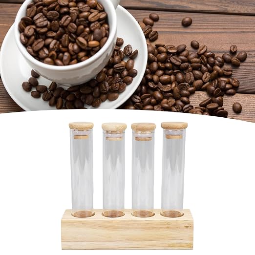 Coffee Bean Jars Canisters Solid Wood Base Airtight Storage Containers Single - Image 5