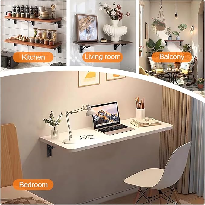 Folding Shelf Brackets 18 inch Foldable Shelf Bracket Heavy Duty Collapsible - Image 2