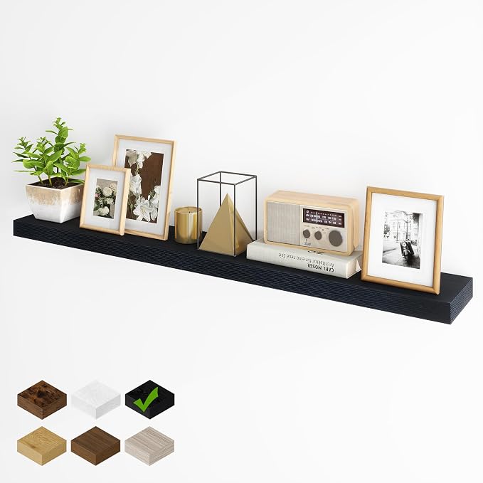 Fun Memories 55 Inch Fireplace Mantel Shelf -Long Floating Shelf, Wall Mounted by FunMemories