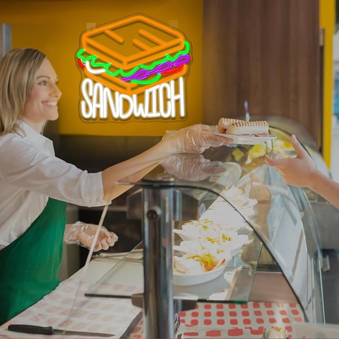 Sandwich Neon Sign Dimmable Food Neon Light Sign - Image 7