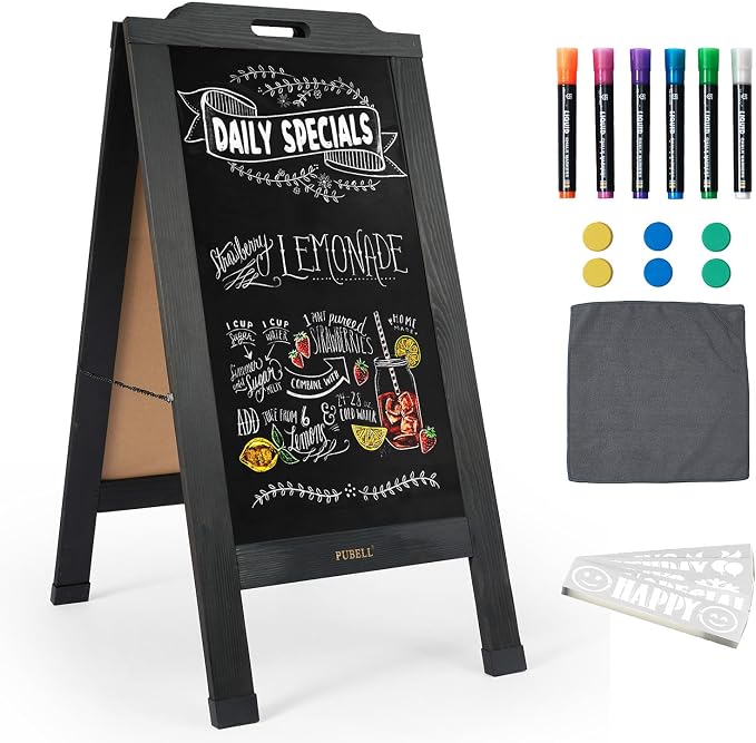 Magnetic Sandwich A-Frame Chalkboard Sign by Pubell