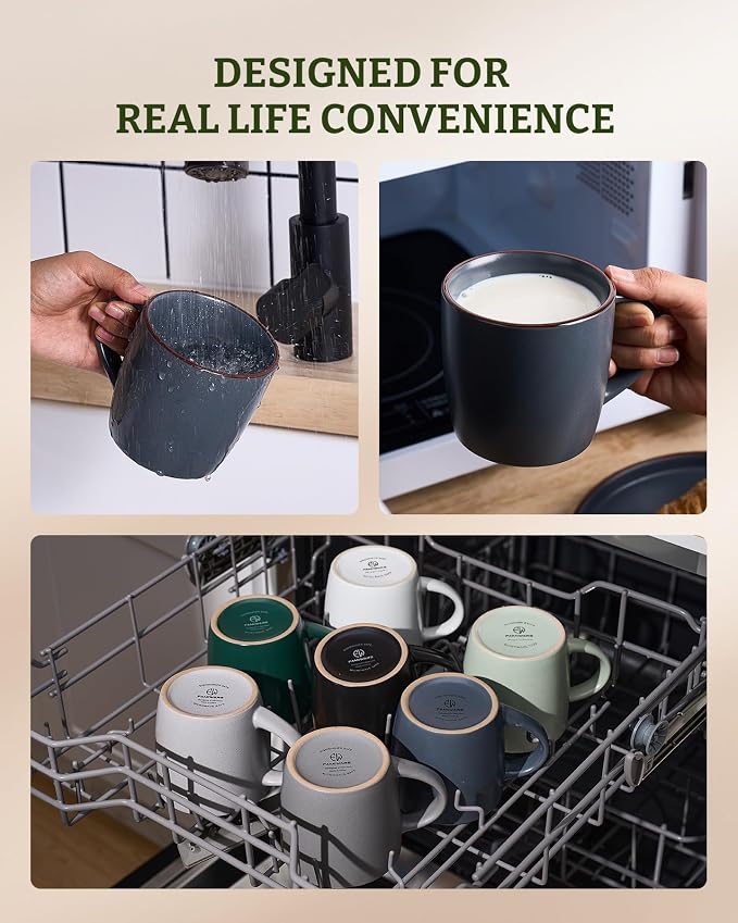famiware Mercury Coffee Mugs 13 oz, Coffee Mugs Set of 4 - Image 6