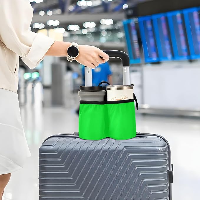 DOMIKING Neon Green Travel Luggage Cup Holder - Image 5