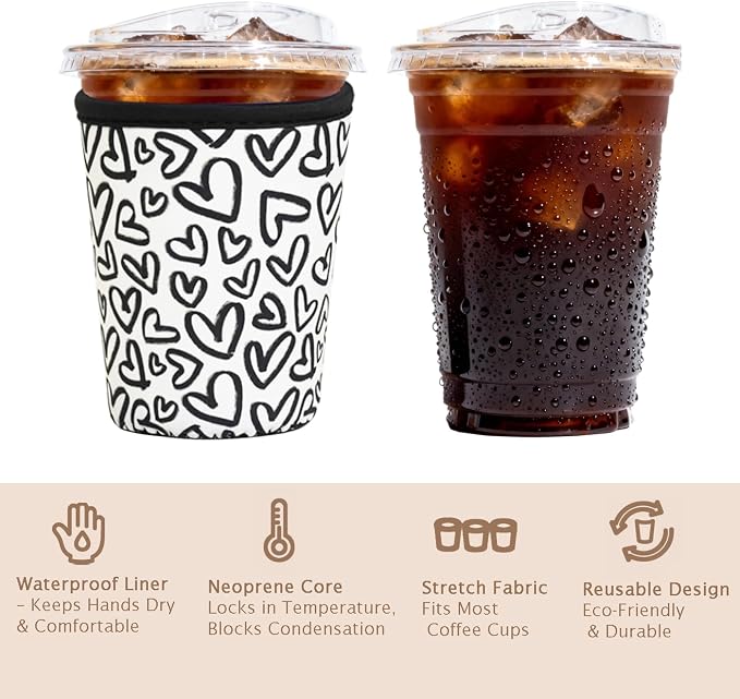 Reusable Insulated Sleeve for Iced Coffee Cup, Beverage Holder for Iced Coffee - Image 6