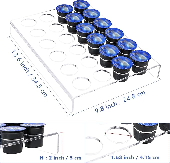 Kamehame K Cup Drawer Organizer, Flat Countertop Coffee Pod Holder - Image 2