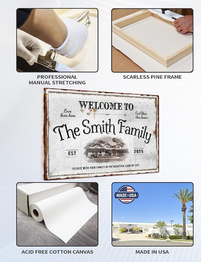 IPIC - Personalized Family Welcome Sign, Large Custom Wall Art - Image 5