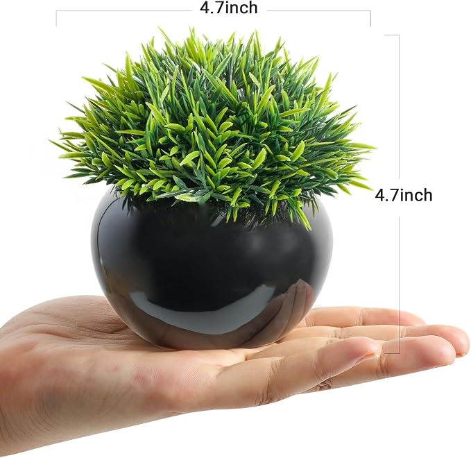 Velener Small Artificial Succulents Grass Desk Plant - Image 2