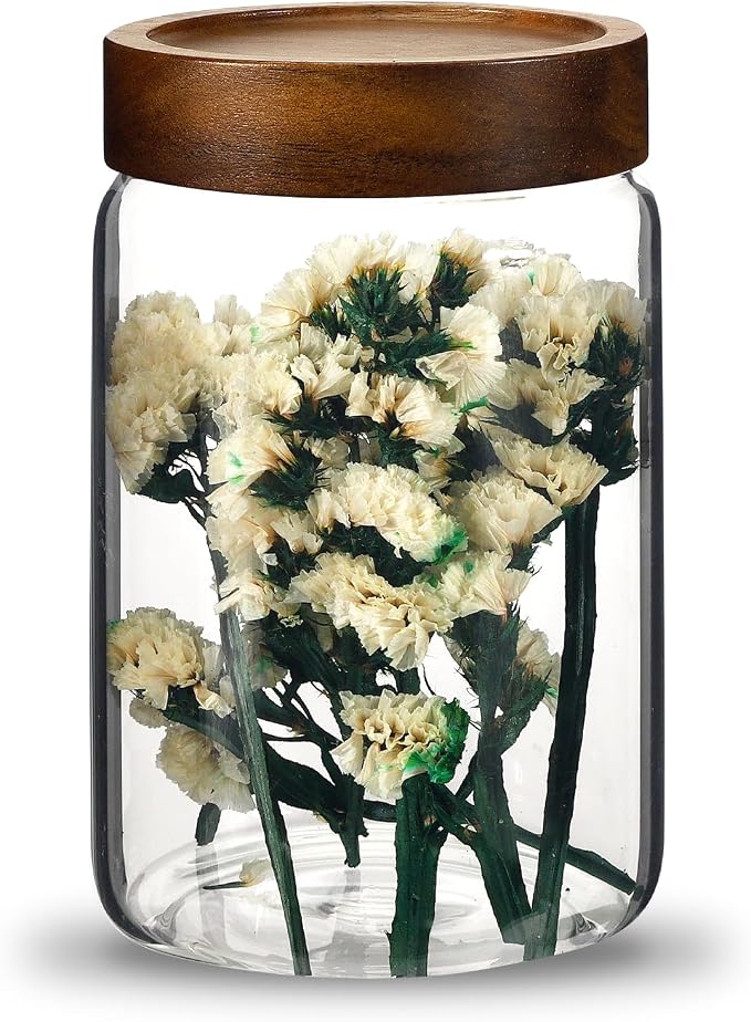 Glass Spice Jar Coffee Sugar Container Airtight Glass Jar Food Storage by Patoper