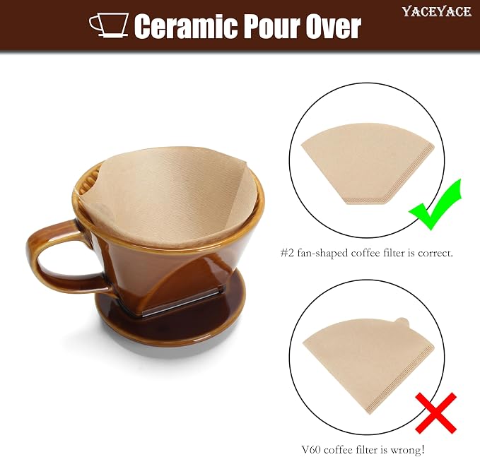 Ceramic Pour Over Coffee Maker, Single Hole Slow Filter - Image 4