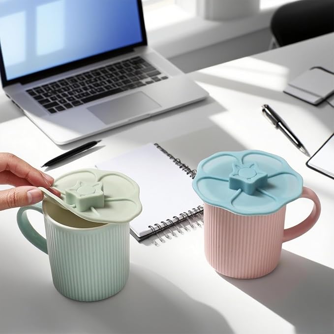 flower Silicone Cup Covers, Flexible Mug Covers, Tea Pots, Hot Cup Lids - Image 8