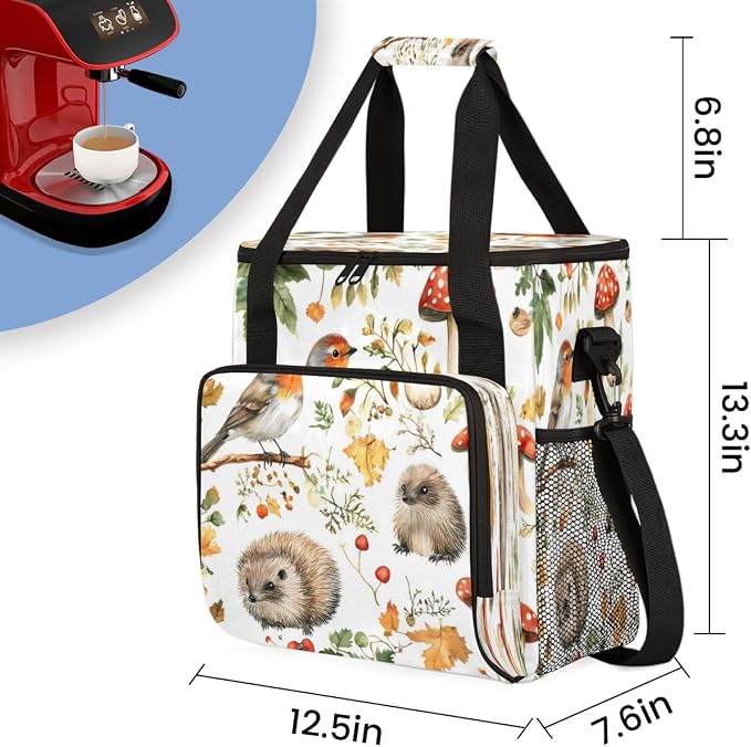Hedgehog Mushroom Bird Coffee Machine Bag Compatible - Image 2