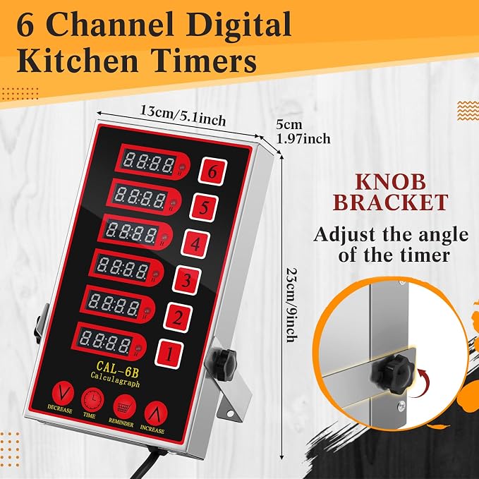 Relaxweex 1 Pack Digital Kitchen Timer, Commercial Cooking Timer - Image 2