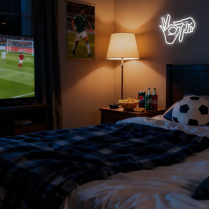 Mutank Six Seven Hands Gesture Neon Sign, USB Powered LED Dimmable, - Image 4