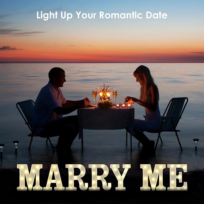 Marry Me Light Up Letters, Will You Marry Me Sign Decorations, Battery Operated - Image 7