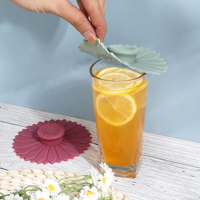 4 Pcs Sunflower Silicone Stretch Lids Multicolored - Image 6