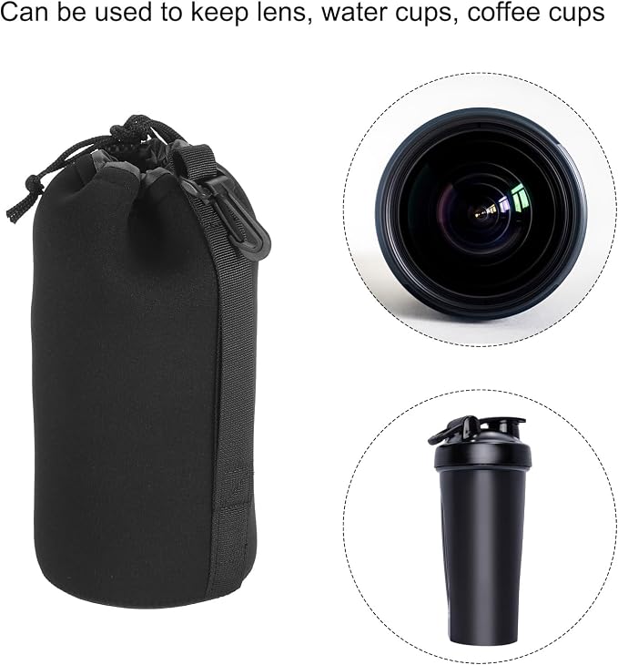 PATIKIL Camera Lens Bag, 3.5" IDx9.8 H Drawstring Lens Pouch - Image 6