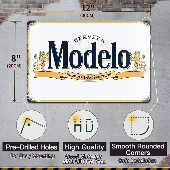 Bar Signs for Home Bar, Beer Signs for Man Cave, 4 Pieces Vintage Beer Signs - Image 2
