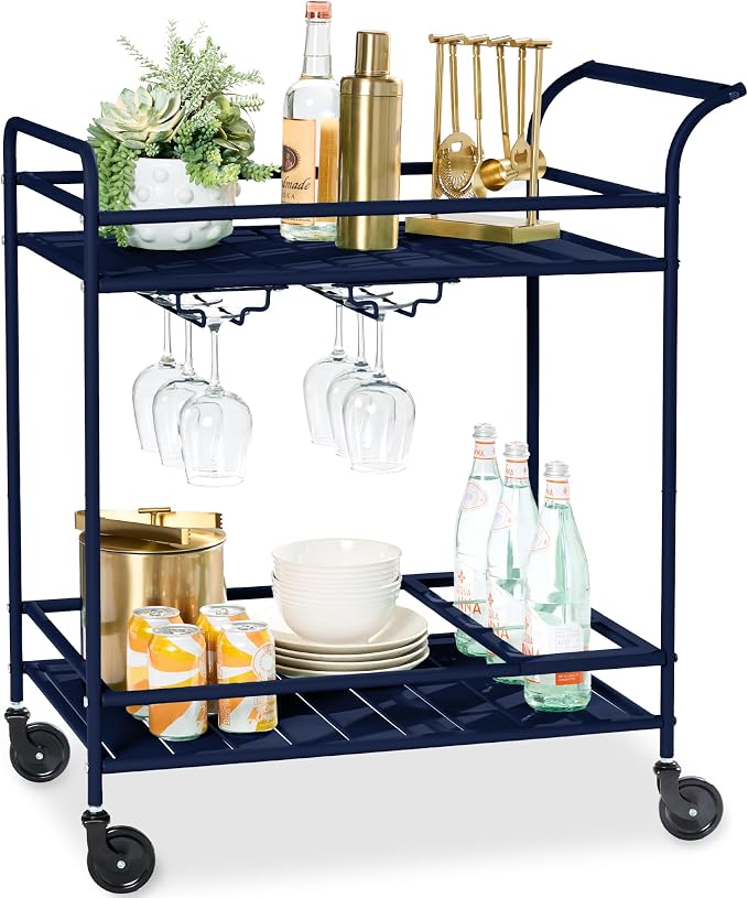 Best Choice Products Rolling Bar Cart, Mobile Home Bar Serving Cart, Serving by Unknown