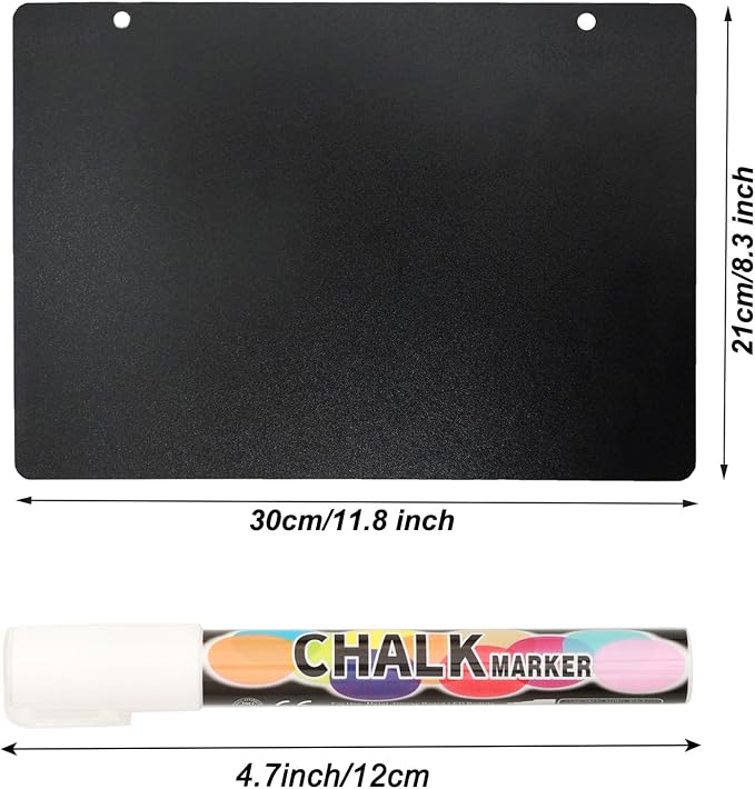 2 Pack Chalkboard Sign with String 8"x12" Double Sided Erasable Message Board - Image 2
