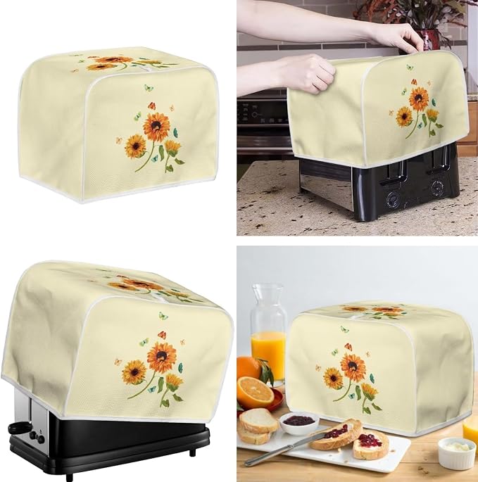 doginthehole Sunflower Butterfly Toaster & Blender Dust Set of 2, Universal - Image 2