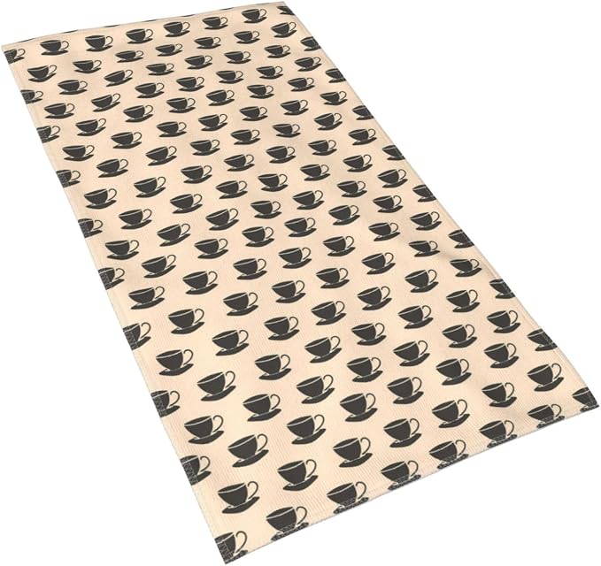 Coffee Cup for 27.5x16 Inch Absorbent Towel, Soft and Skin Friendly Face Cloths - Image 2