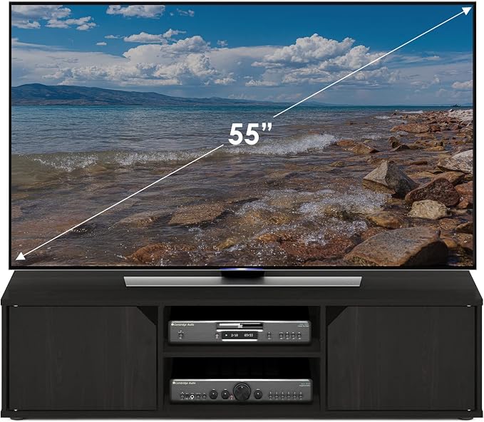 Furinno CLASSIC TV Stand, Petite 2-Tier Entertainment Center - Image 4