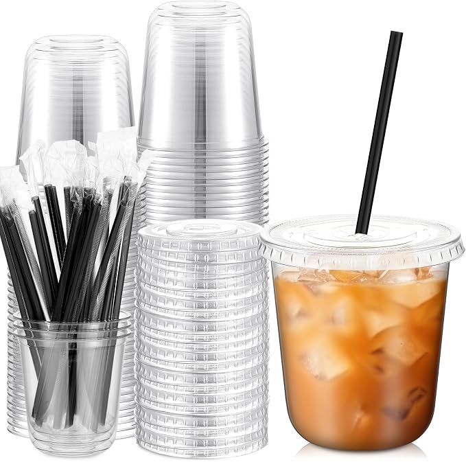 Ziliny 50 Set Clear Plastic Cups by Ziliny