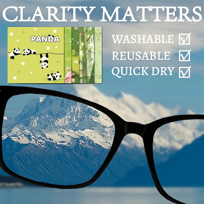 CREATCABIN 6Pcs Glasses Cleaning Cloth Microfiber Cleaning Cloths Suede Fiber - Image 4