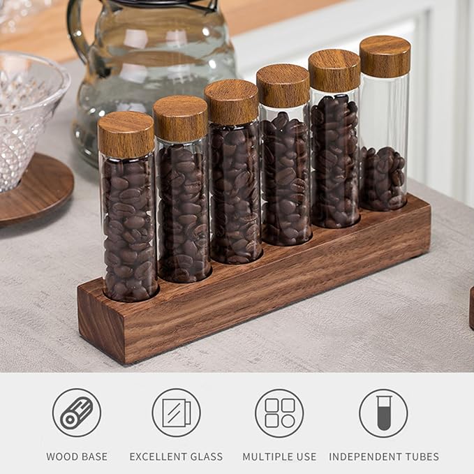 Coffee Bean Tubes Coffee Bean Cellars 6Pcs Single Dose Storage Tubes - Image 7