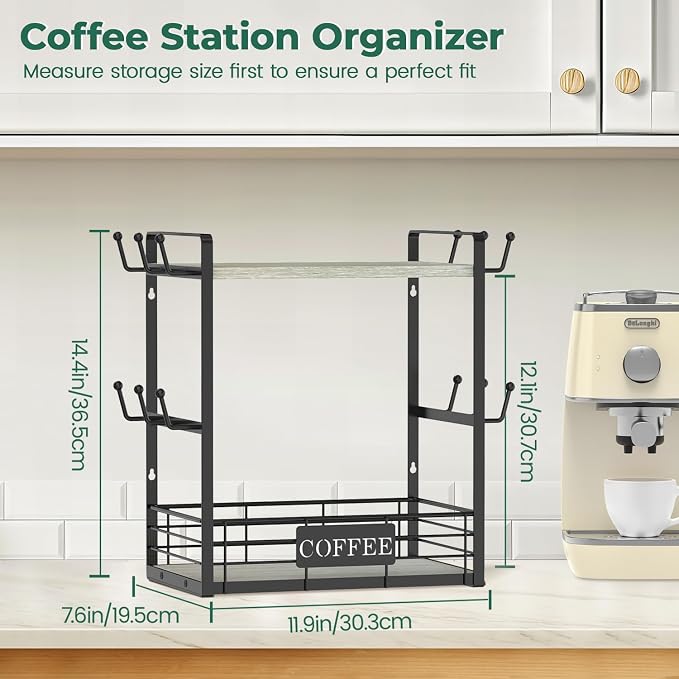 EsLuker.ly Coffee Mug Cup Holder Stand Bar Station Organizer - Image 2