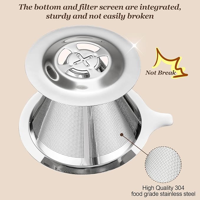 Pour Over Coffee Dripper, Slow Drip Paperless Coffee Filter, Pour Over Coffee - Image 4