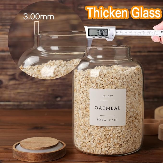 CZSZYGHBAO 2 PCS Large Glass Jar - Image 3