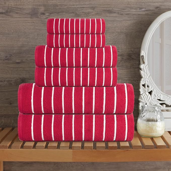 CASA COPENHAGEN Ecstatic 6Pcs 100% Egyptian Cotton Large Designer Towels Gift - Image 4