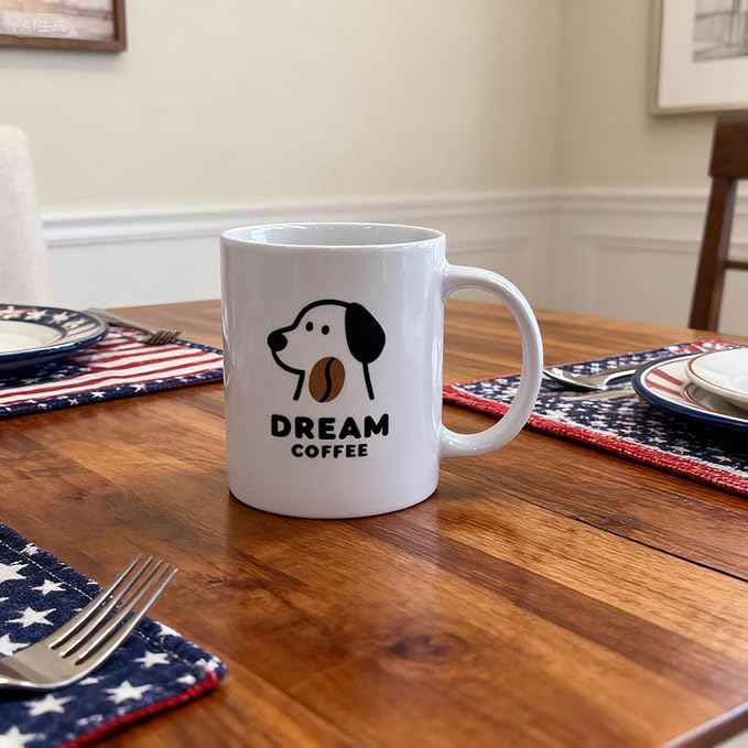 Coffee Mug Set of 2 Cute Cat and Dog Ceramic Coffee Mugs “Dream Coffee”Cute - Image 4