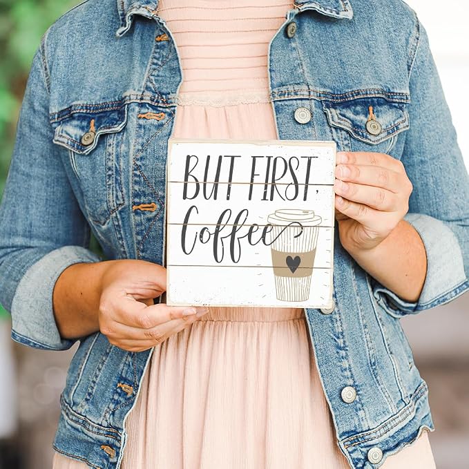 Simply Said, INC But First Coffee Sign, Perfect Pallet Petites Wooden Plaque - Image 3