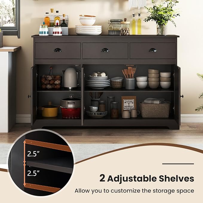 COSTWAY Sideboard Buffet Cabinet - Image 5