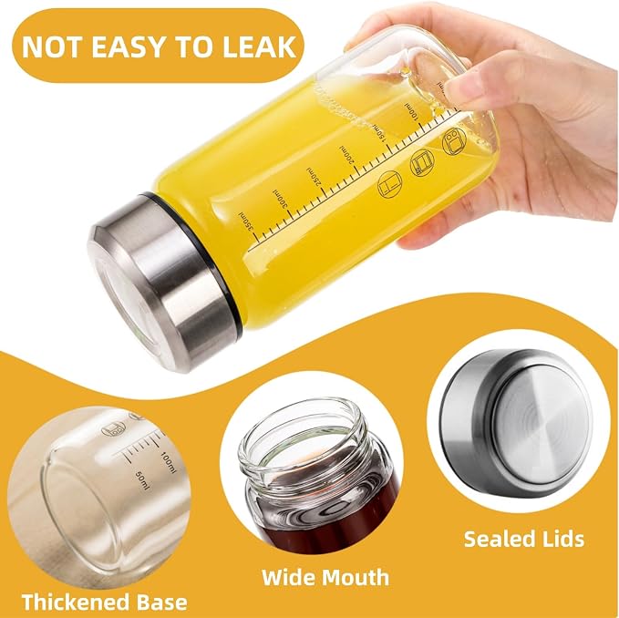 WRINGKIT 2 Pack Glass Juice Bottles - Image 3