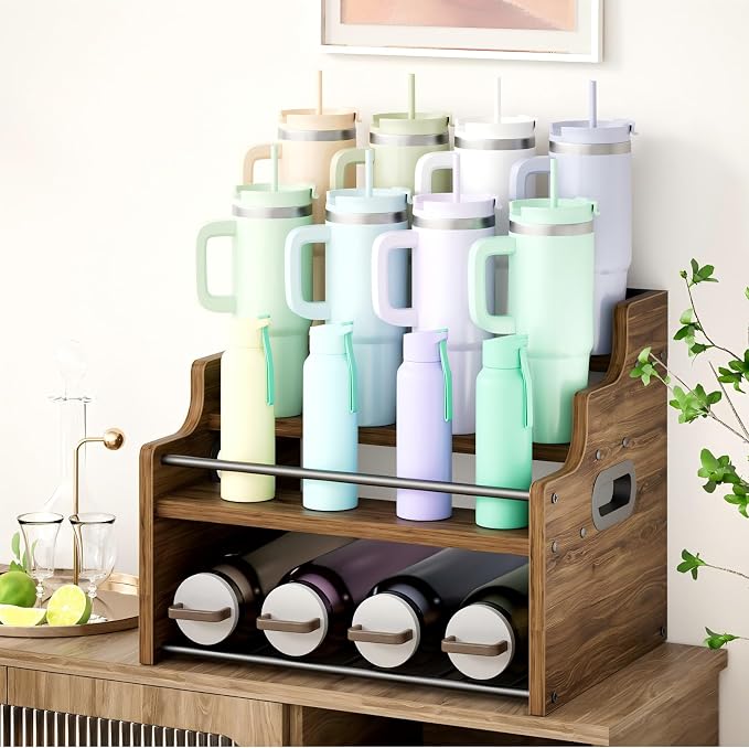 4-Tier Wood Display Shelf Wine Rack - Image 7