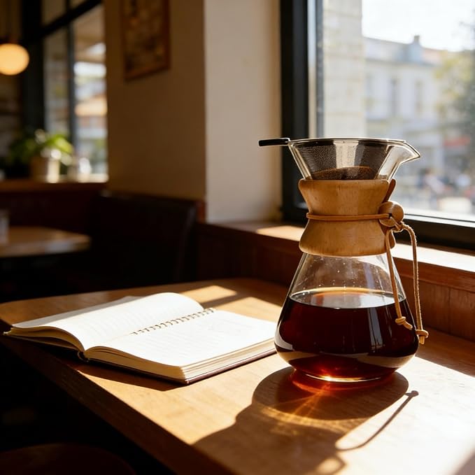 subjectthree Glass Coffee Maker Pour Over Coffee Dripper Set - Image 6
