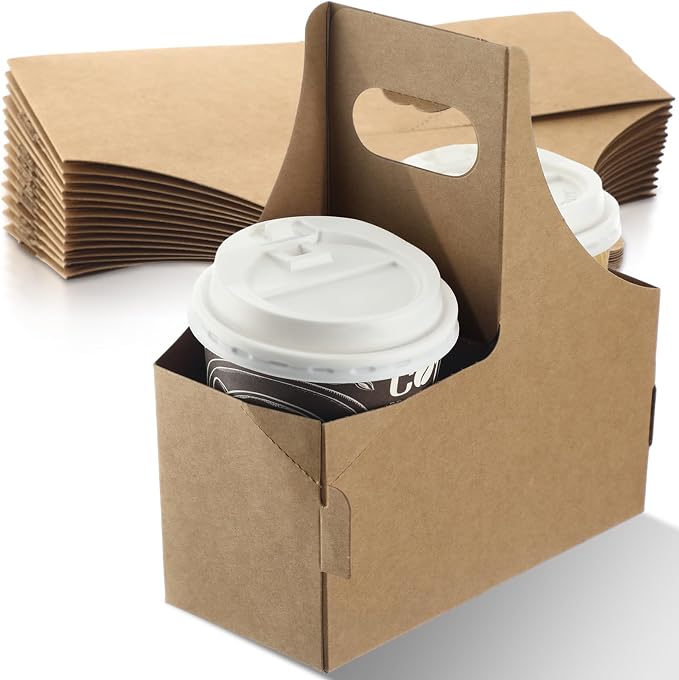 Dunzoom Brown 60 Pcs 2 Cups Drink Carrier - Image 7