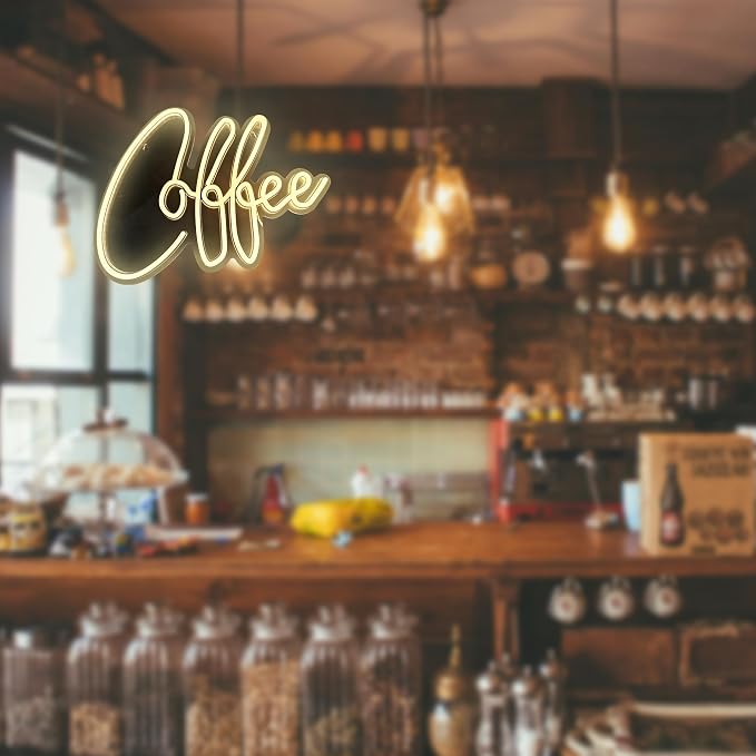 Coffee Neon Sign Bar Wall Decor, Adjustable Brightness Led Lights Sign - Image 5