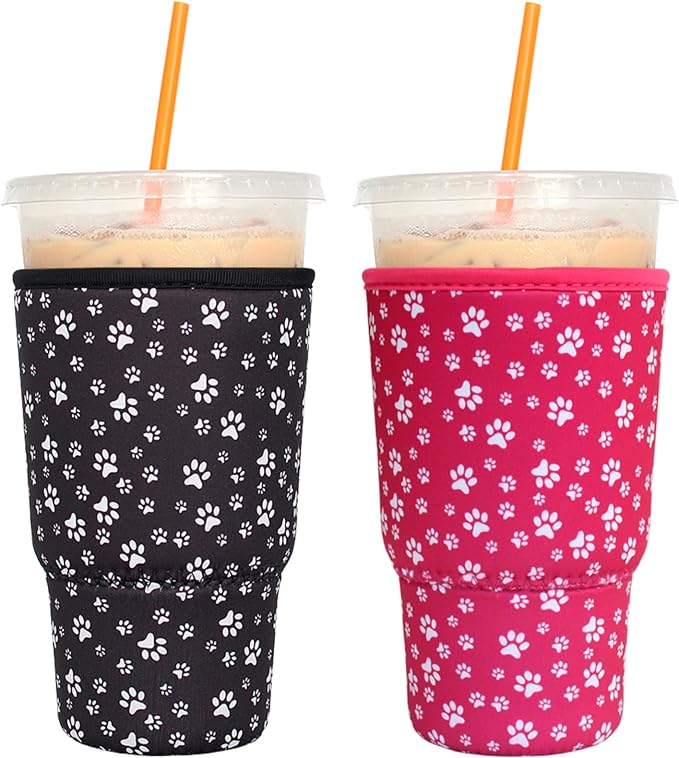 2 Pack Reusable Iced Coffee Sleeves by FRRIOTN