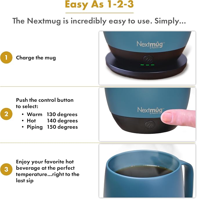 Nextmug - Temperature-Controlled, Self-Heating Coffee Mug - Image 4