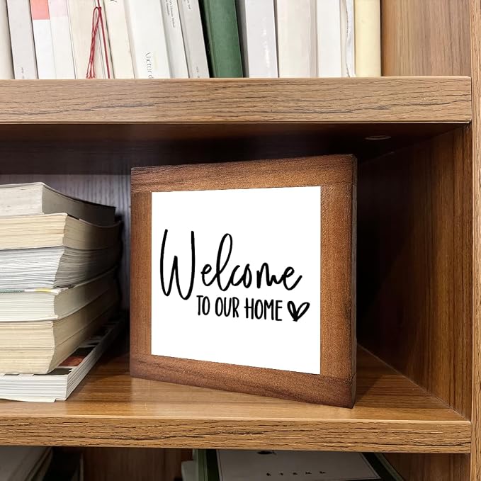 Welcome Sign, Wooden Box Signs for Home Decor, Freestanding Welcome Sign - Image 5