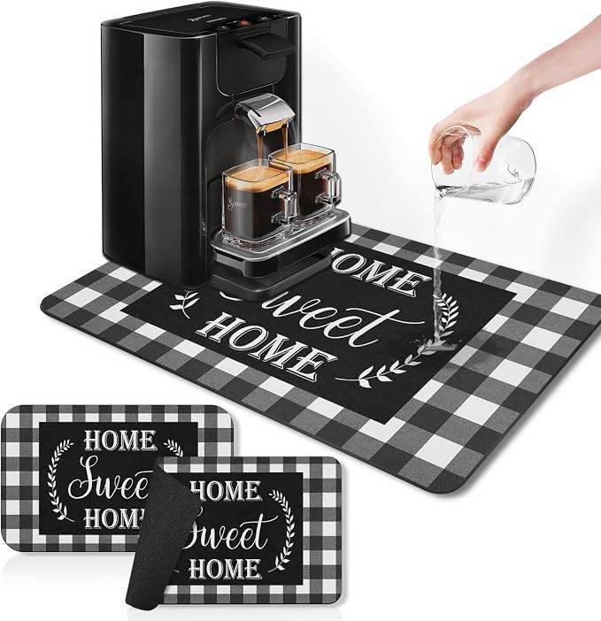Arttown Coffee Mat for Countertops, Fit Under Coffee Maker Espresso Machine by Arttown