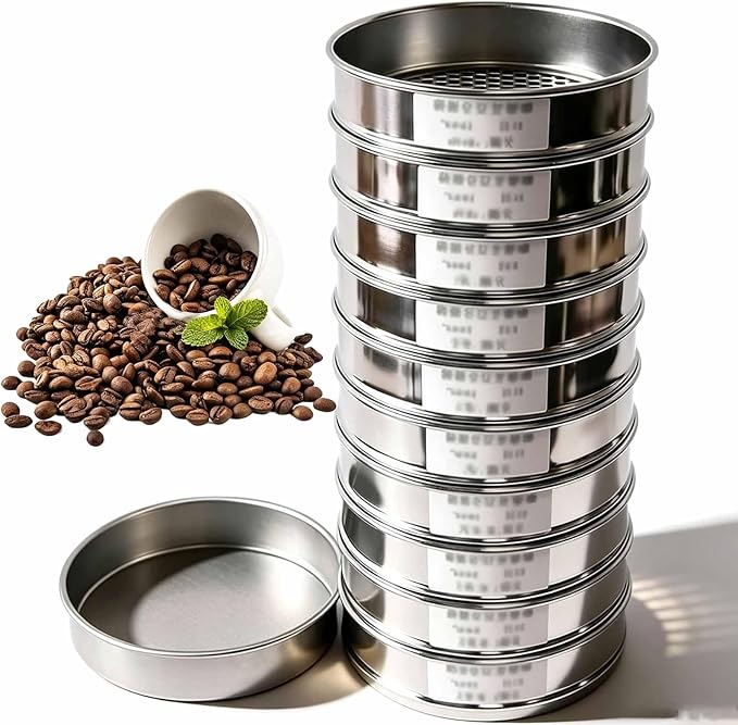 10pcs Coffee Bean Grading Sieve Set, Iron-Plated Coffee Bean Grading Sieve by Unknown