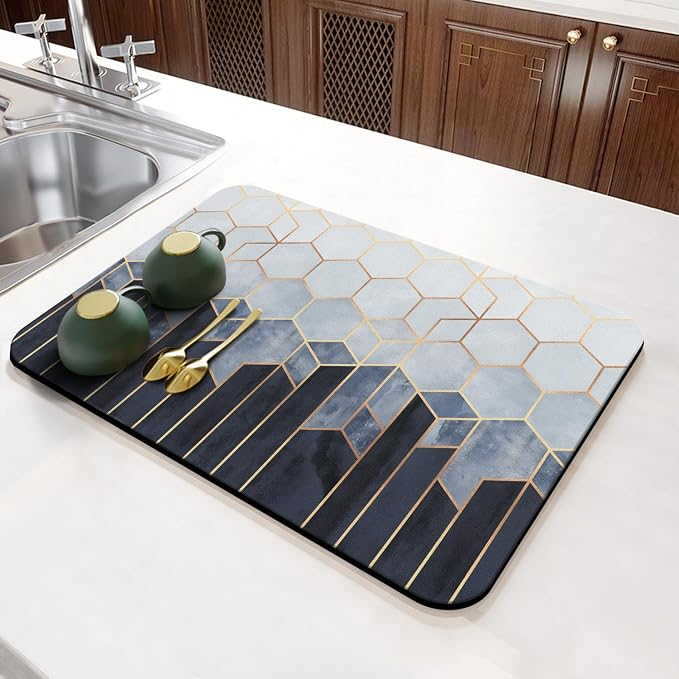 Coffee Bar Mat Rubber Dish Drying Mat - Image 2
