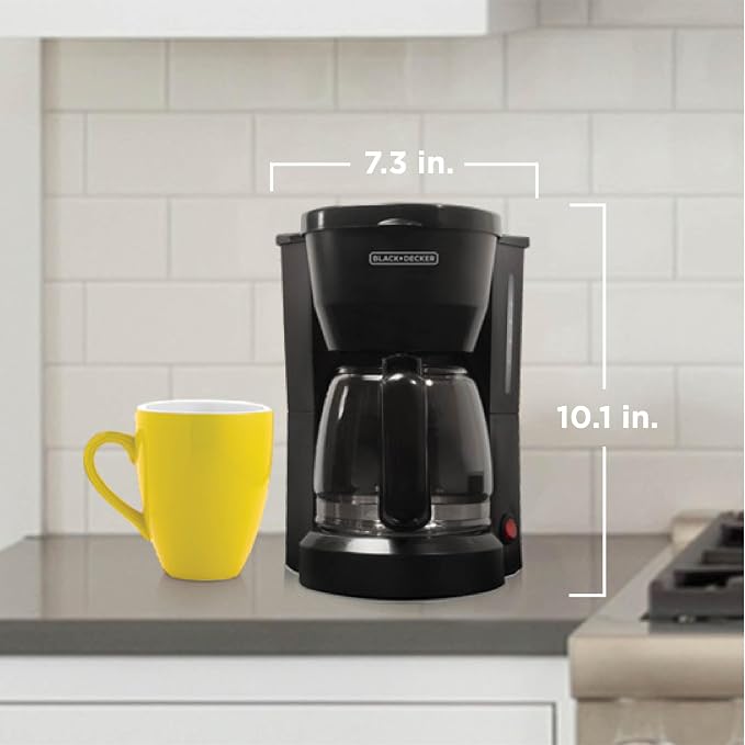 BLACK+DECKER 5-Cup Coffeemaker, DCM600B Black - Image 7