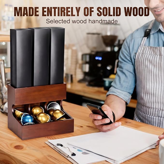 Wooden Coffee Pod Dispenser Compatible - Image 7